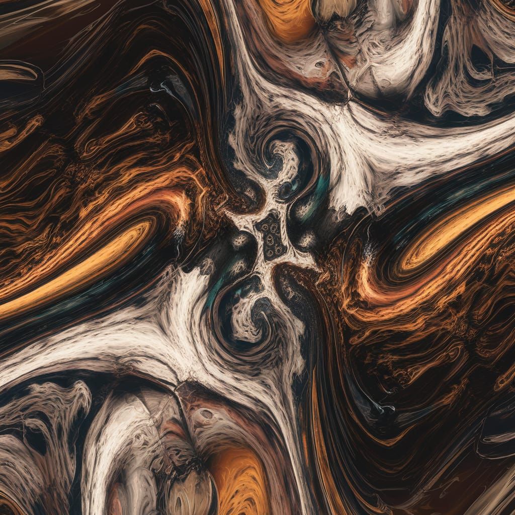 Abstract Marbling Art Conveying Satisfaction
