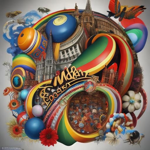 Surreal Grand Theft Auto Scene in 3D