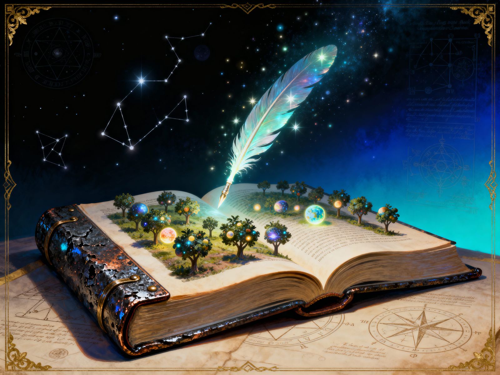 Cosmic Book of Planets and Constellations