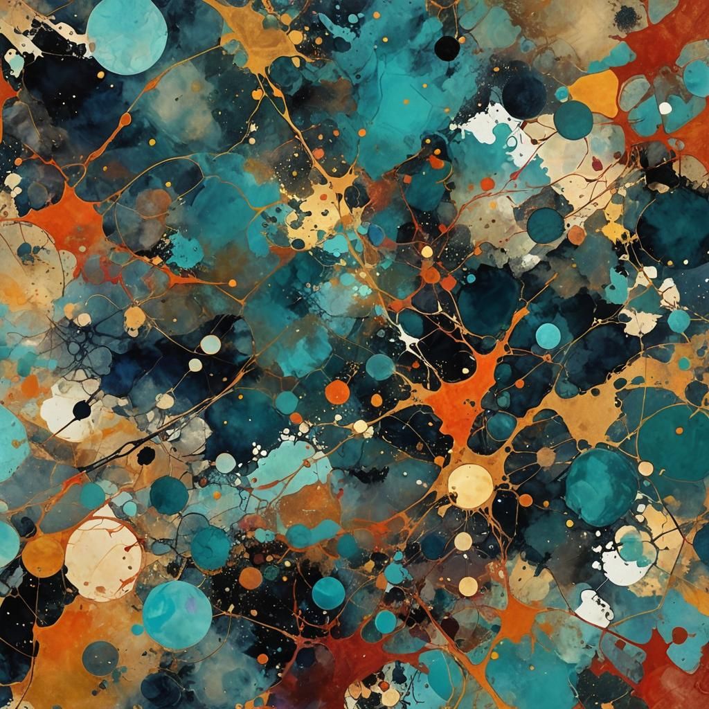 Abstract Space: Time Intertwined in Vibrant Colors