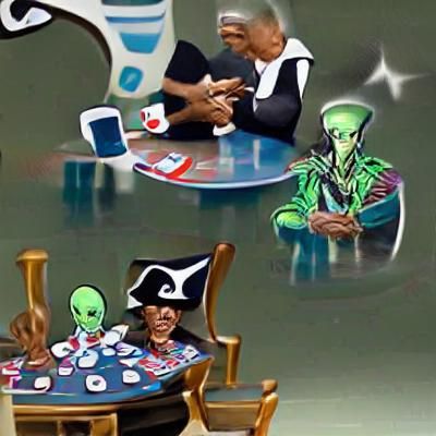Alien Pirate Card Game with Obama