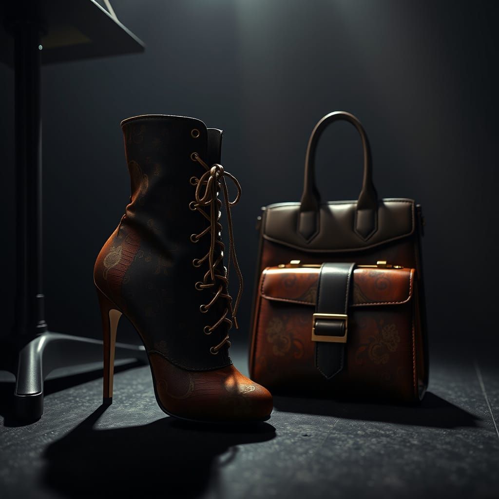 Moody Violin-Inspired Accessories in a Dramatic Setting