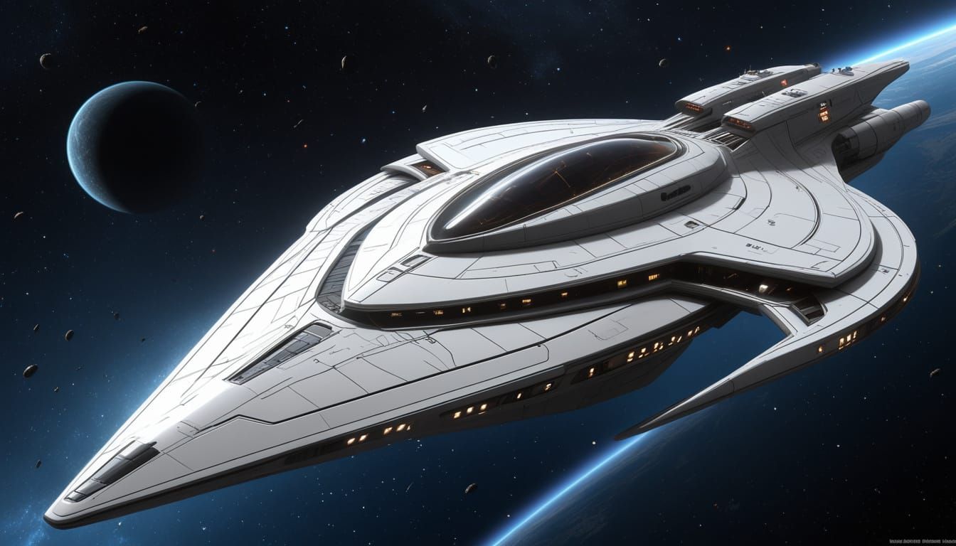 Modern Starfleet Cruiser Hanari-class in DS9-Era Style