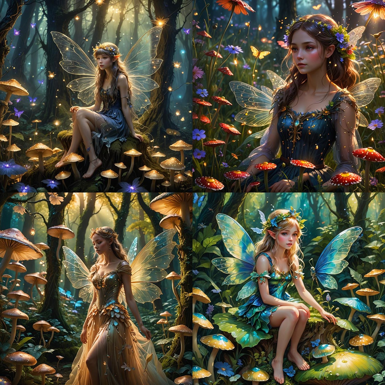 Detailed Fairy Matte Painting in Deep Color
