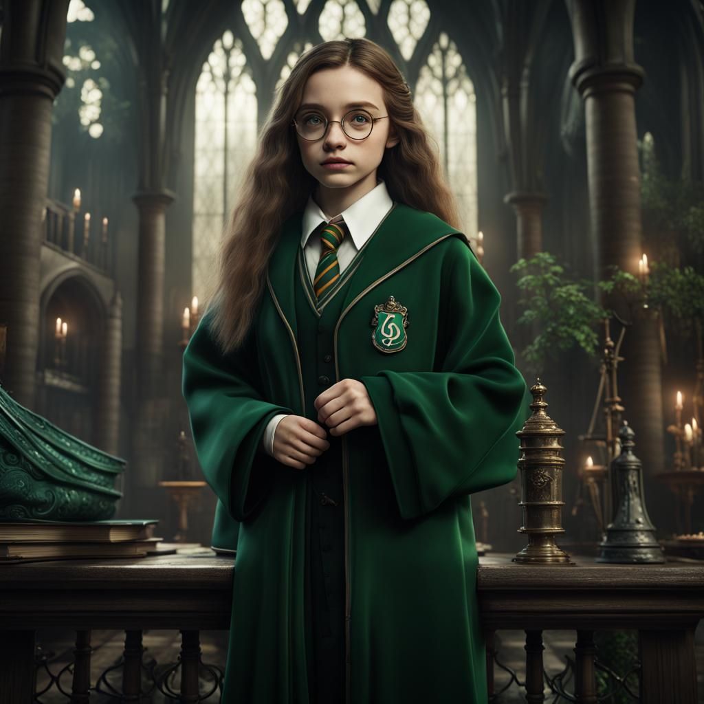 Grace as Harry Potter Slytherin Character in Detailed Painti...