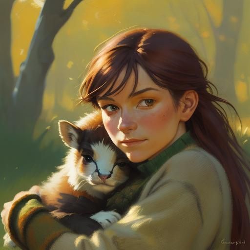 Fauvist Portrait of a Scottish Highland Calf