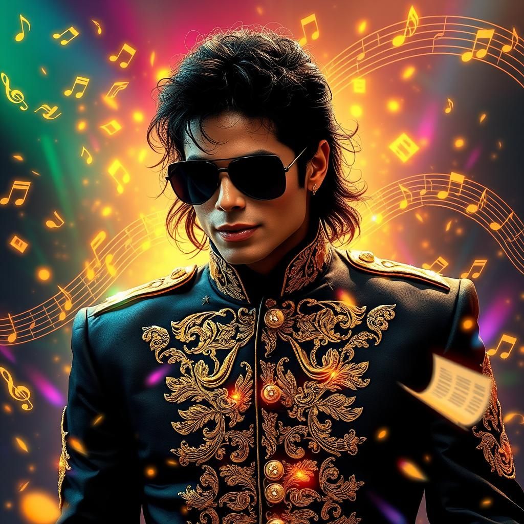 Hyper realistic high definition photograph of Michael Jackso...