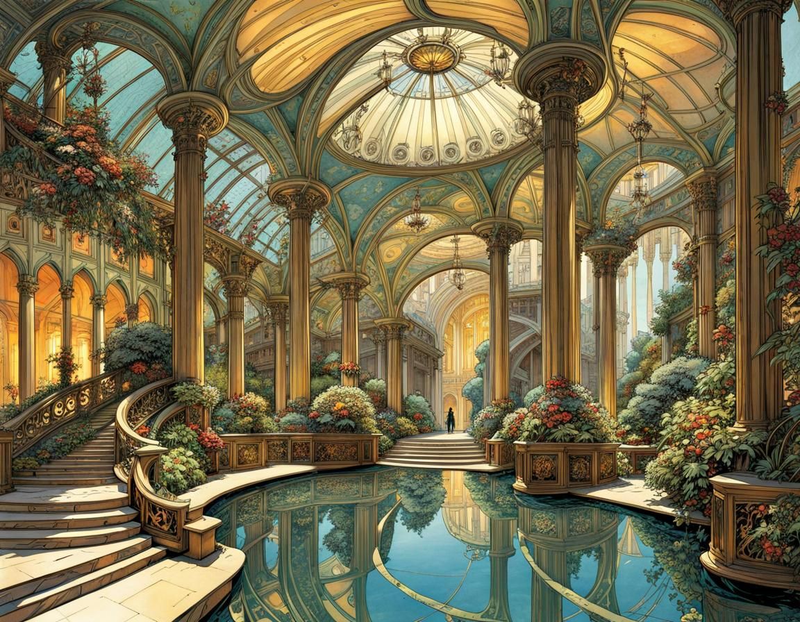 Art Nouveau Comic Book Page by Doran and Kaluta