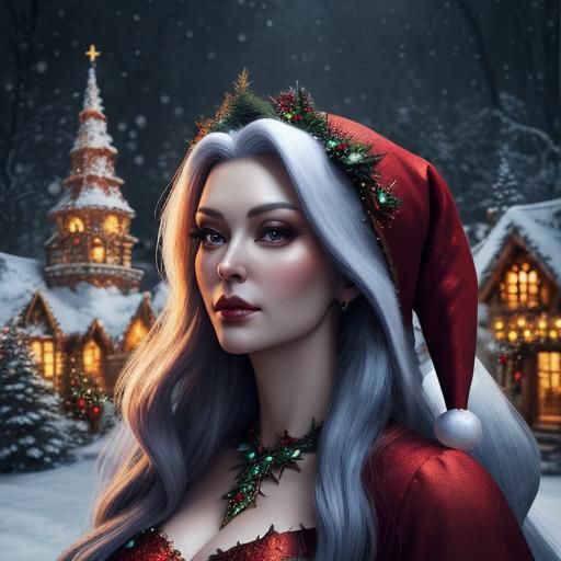 Magical Christmas Wonderland in Hyperrealistic Style