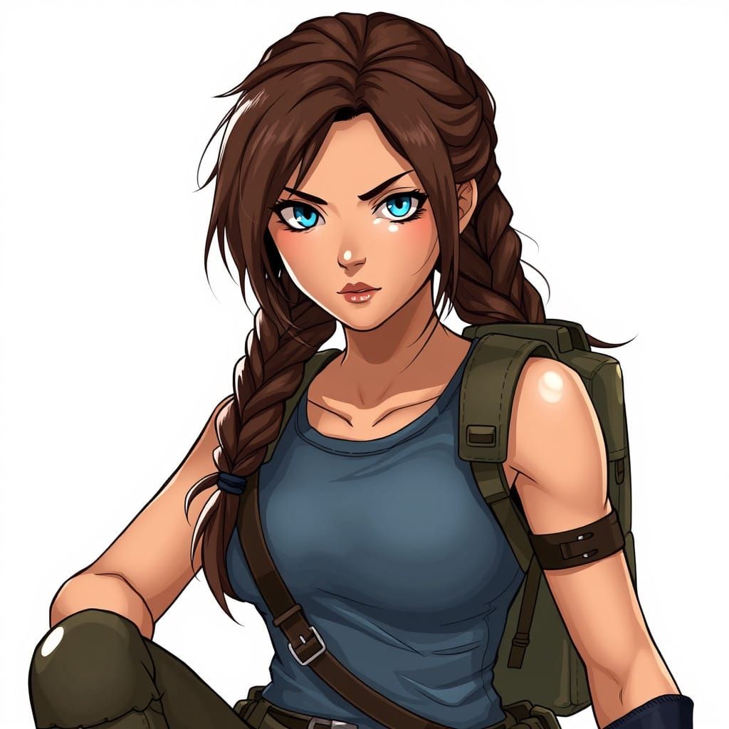 Lara Croft in Cyberpunk Style