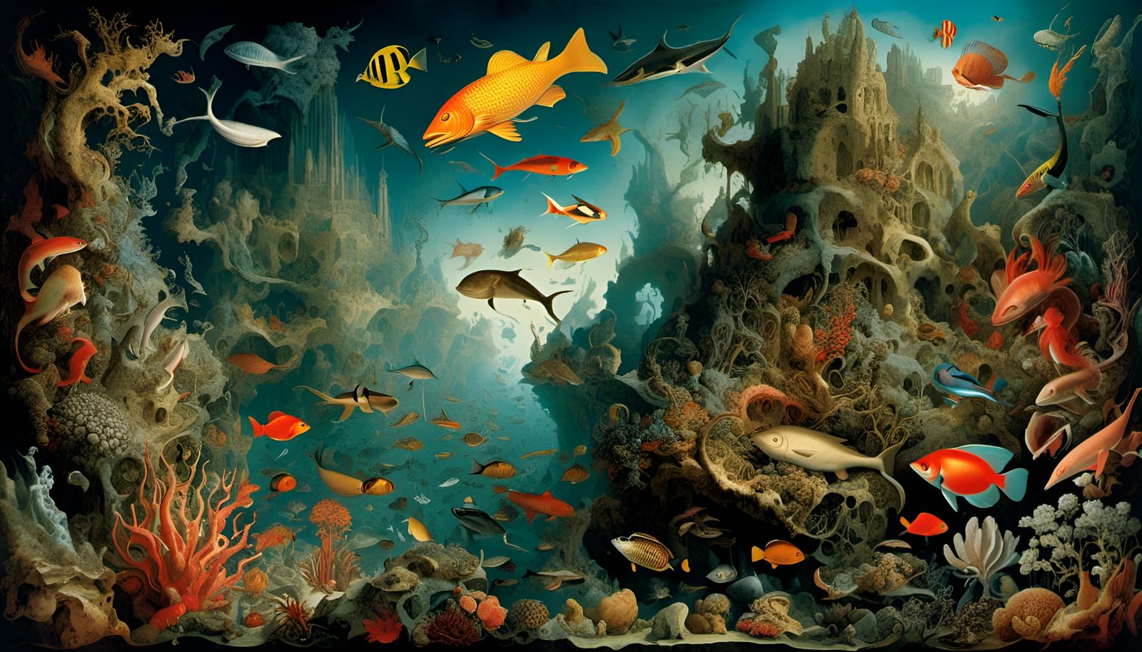 Vibrant Ocean Hellscape Teeming with Life