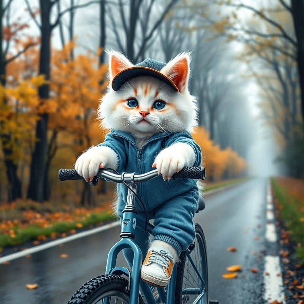 Whimsical Autumn Forest Romp in Vibrant Watercolor