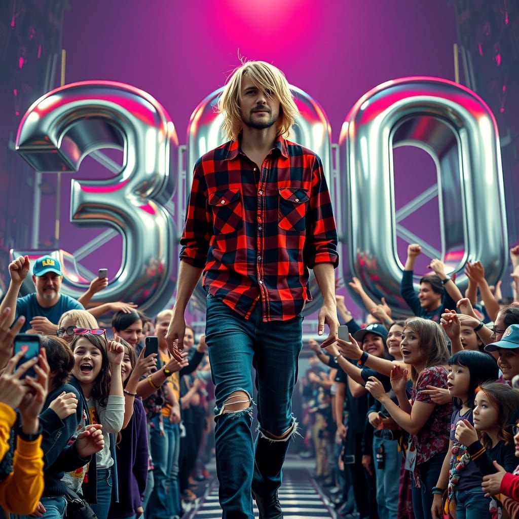 Nostalgic Rock Icon Surrounded by 300 Adoring Fans in a Vibr...