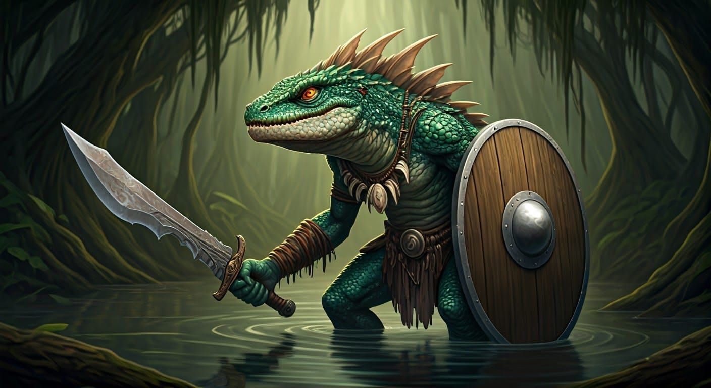 Lizard Man Guardian of the Swamp