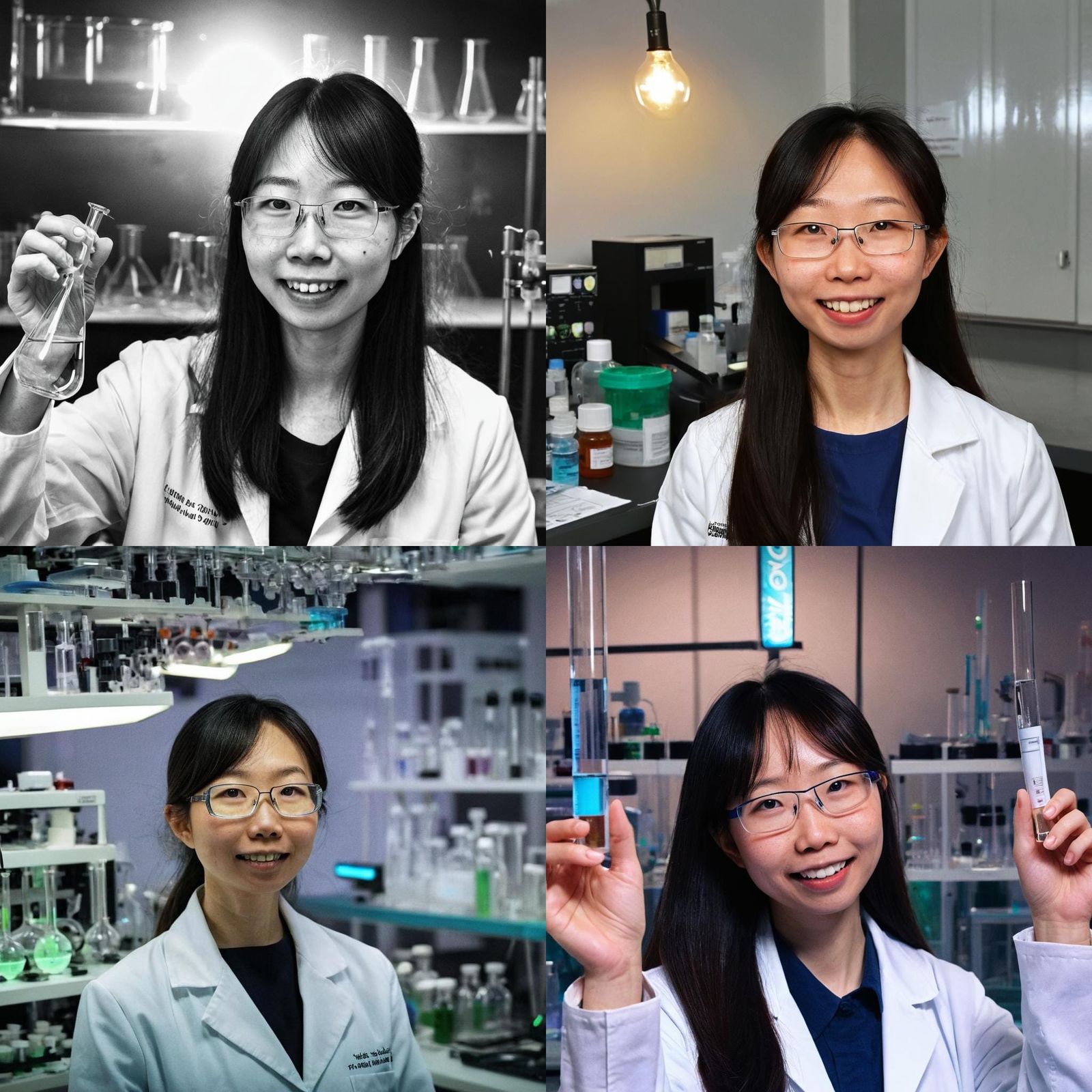 Scientist Portrait with Lab Coat and Glasses