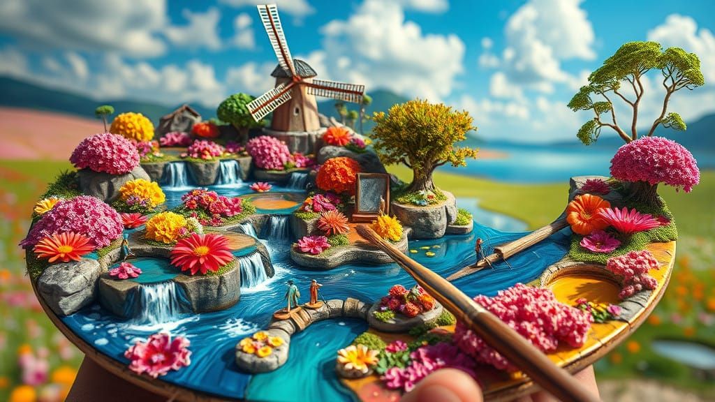 Vibrant Fantasy World on a Masterpiece Painter's Palette