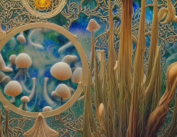 Surreal Water Fountains Compose Poems in Starship