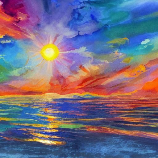 Epic Impressionist Masterpiece in Thick Gouache Brush Stroke...