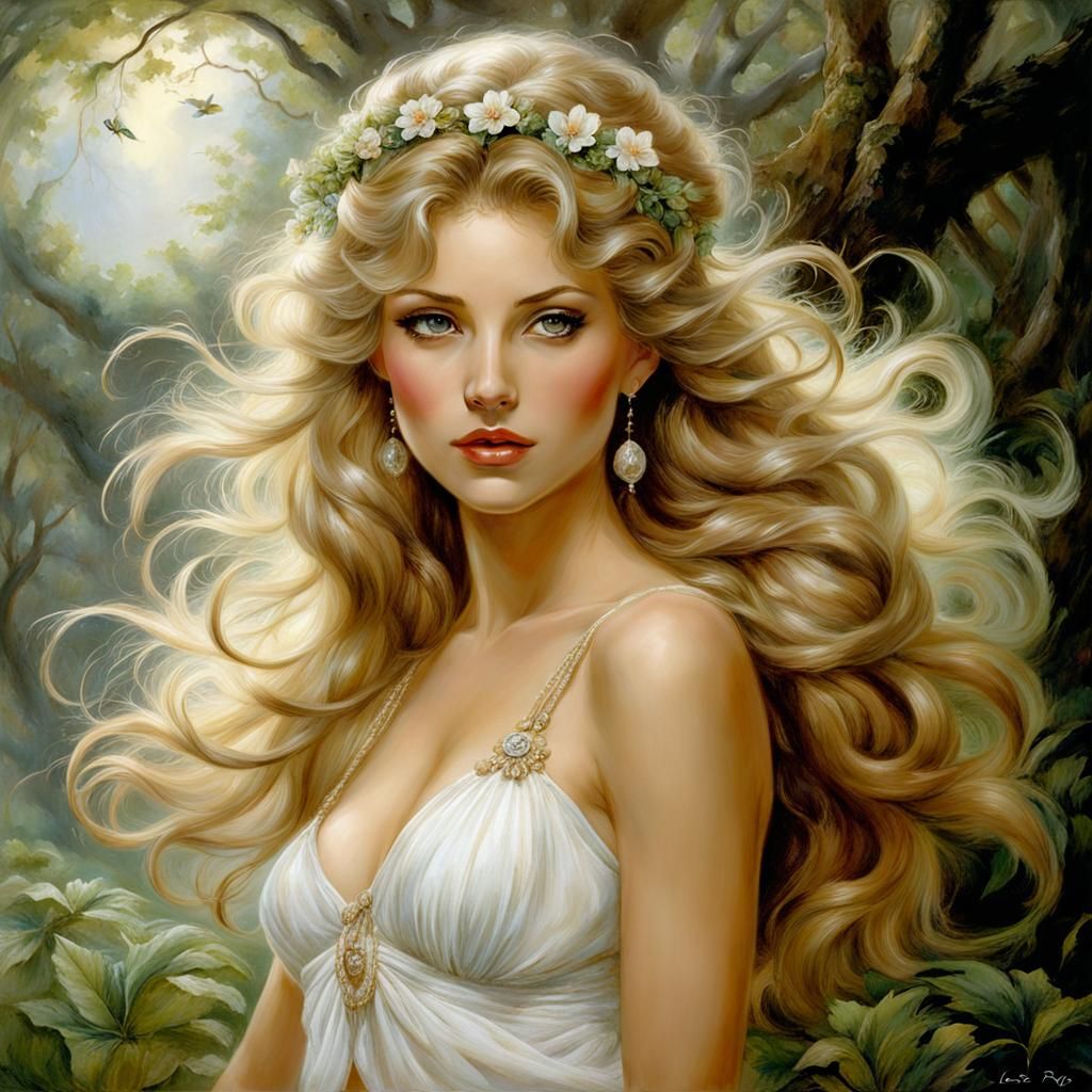 Ethereal Woman Portrait in Fantasy Style