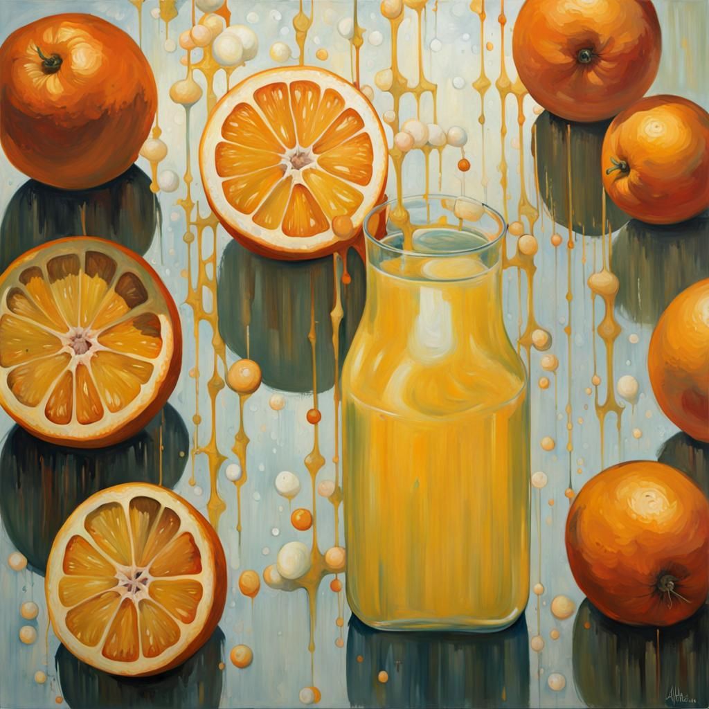 Vibrant Orange Juice Still Life