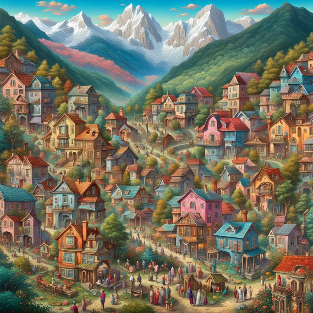 Maximalist Landscape: Intensely Detailed Photographic Master...