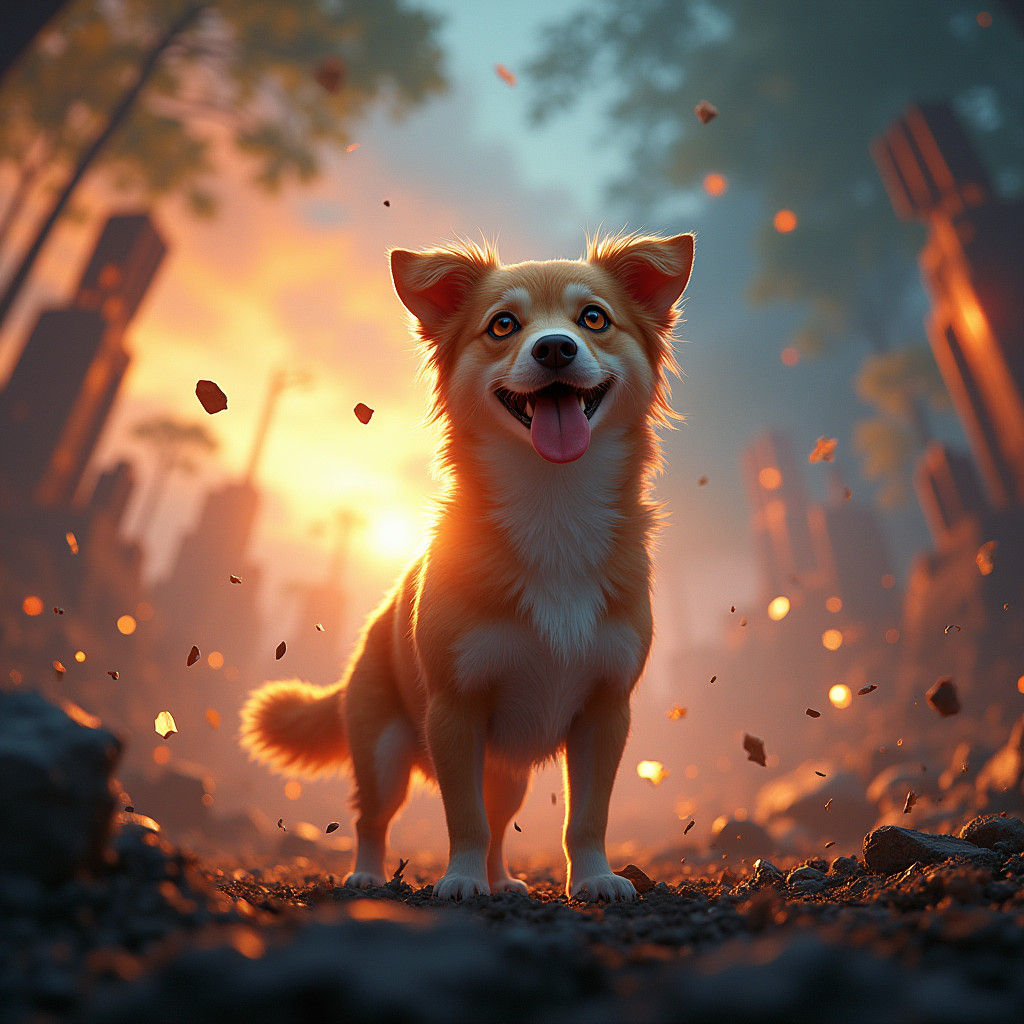 Epic Movie Poster Featuring a Beloved Pet