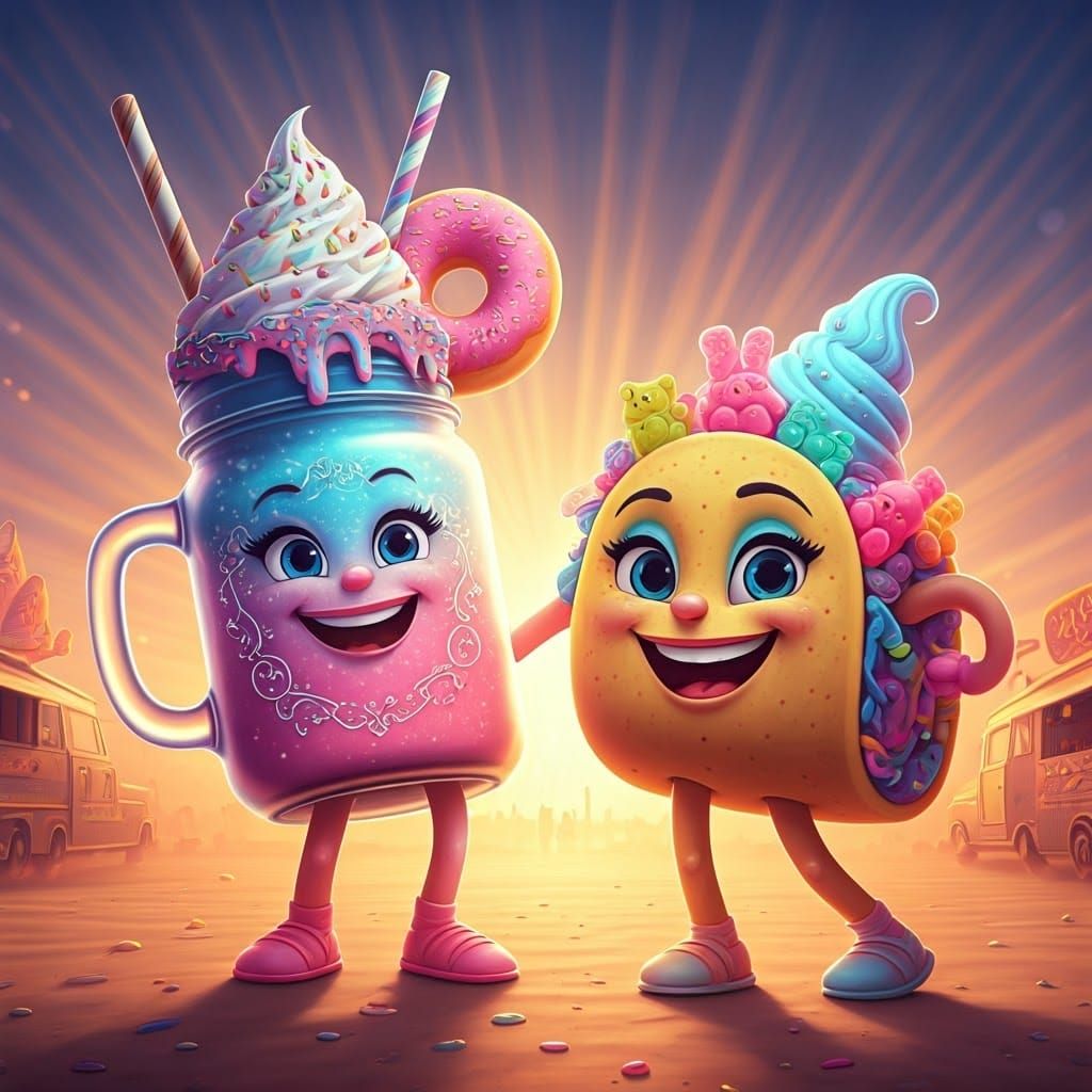 Anthropomorphic Food Party at Desert Music Festival