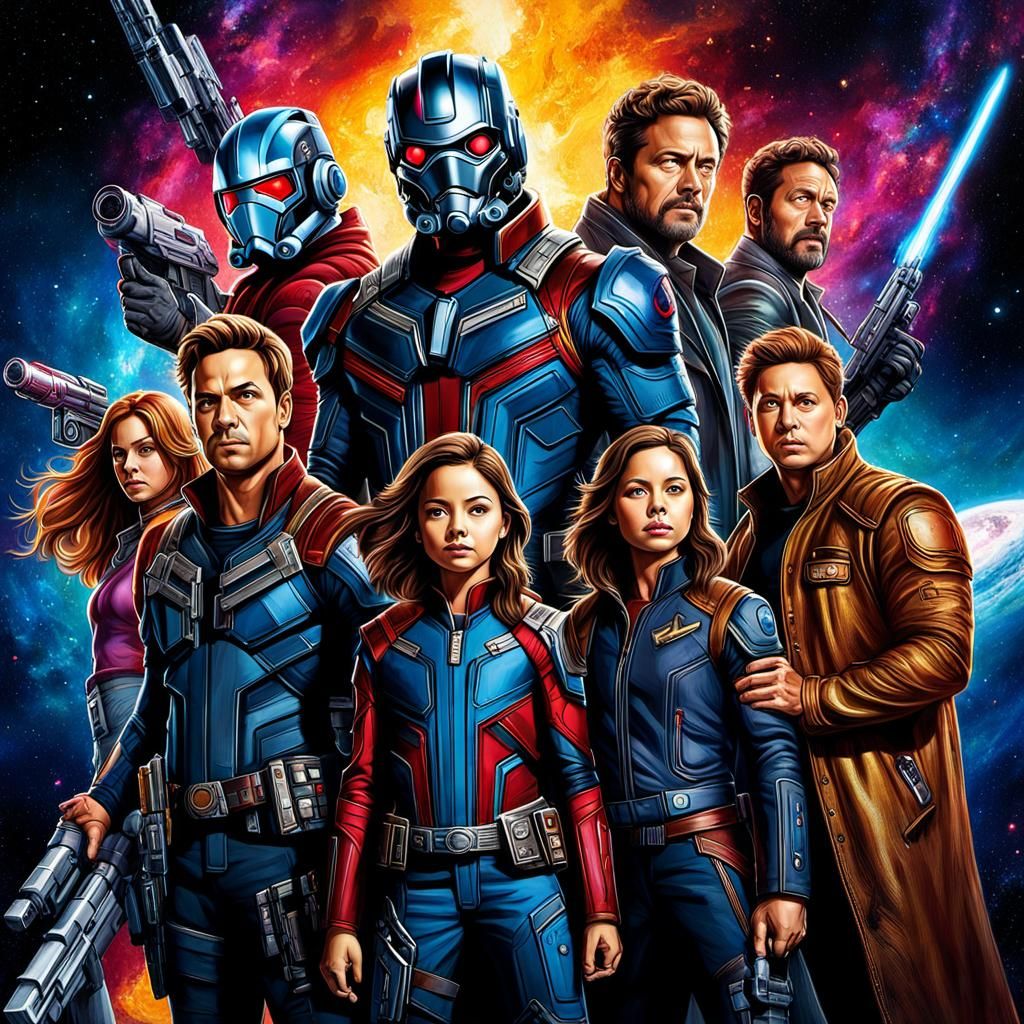 Family Picture of the Guardian of the Galaxy Characters