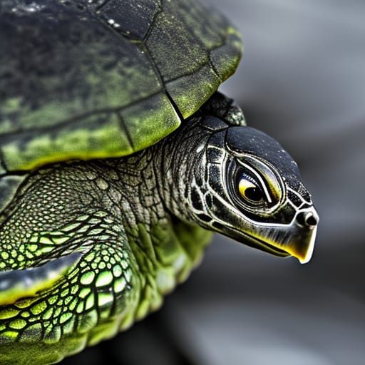 Hyperrealistic Turtle Smoking Weed in Cinematic HDR