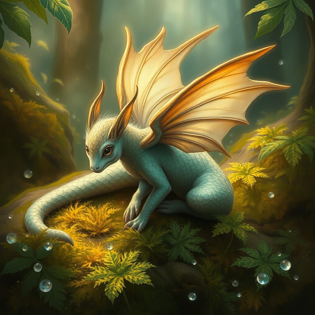 Mystical Forest Being in Earthy Oil Paint Style