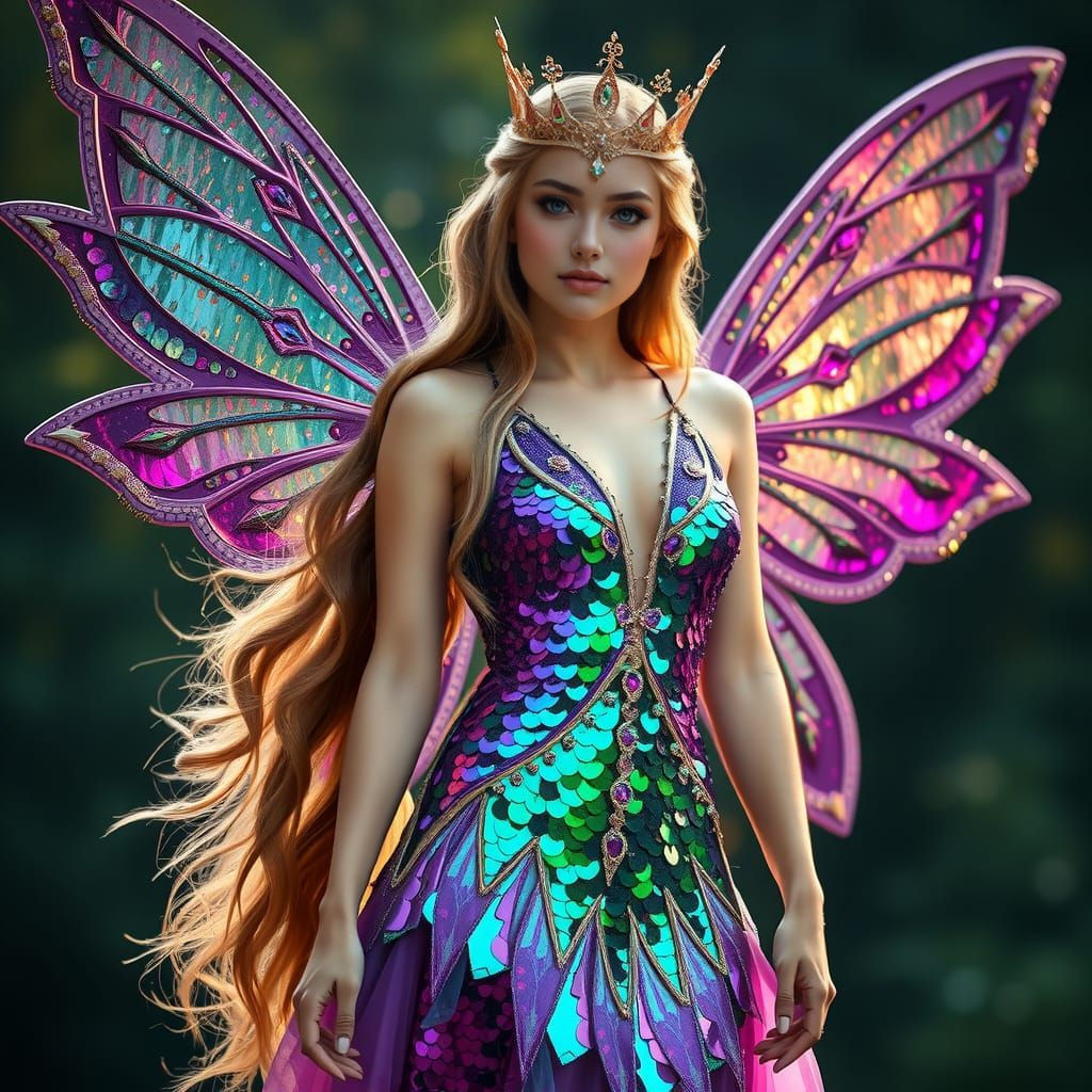 Ethereal Fairy Queen in Sequin Attire