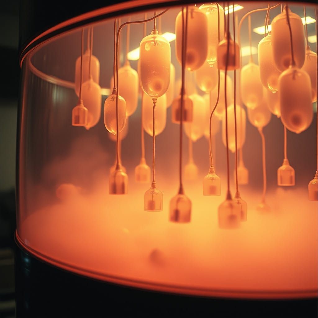 Ethereal Cloning Vat in Sci-Fi Laboratory Atmosphere