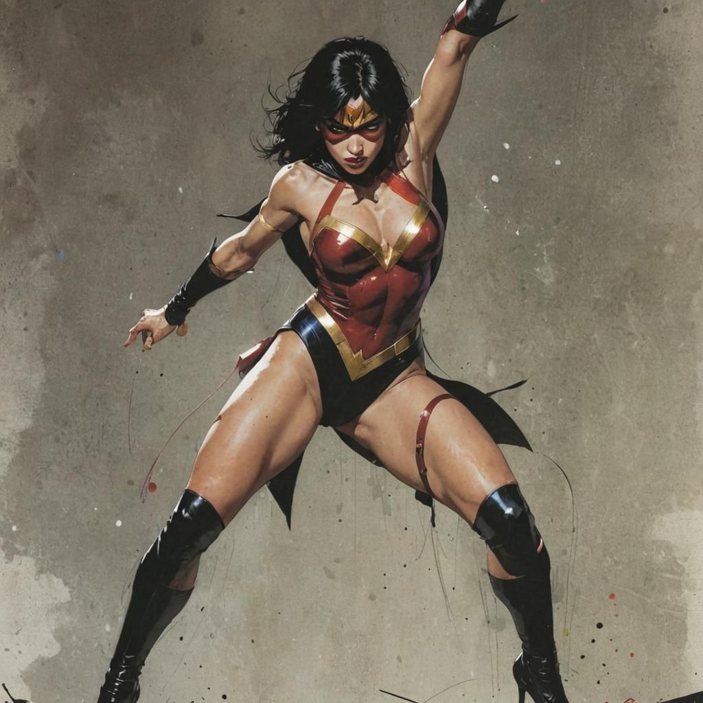 Dynamic Superhero Comic Book Cover Art