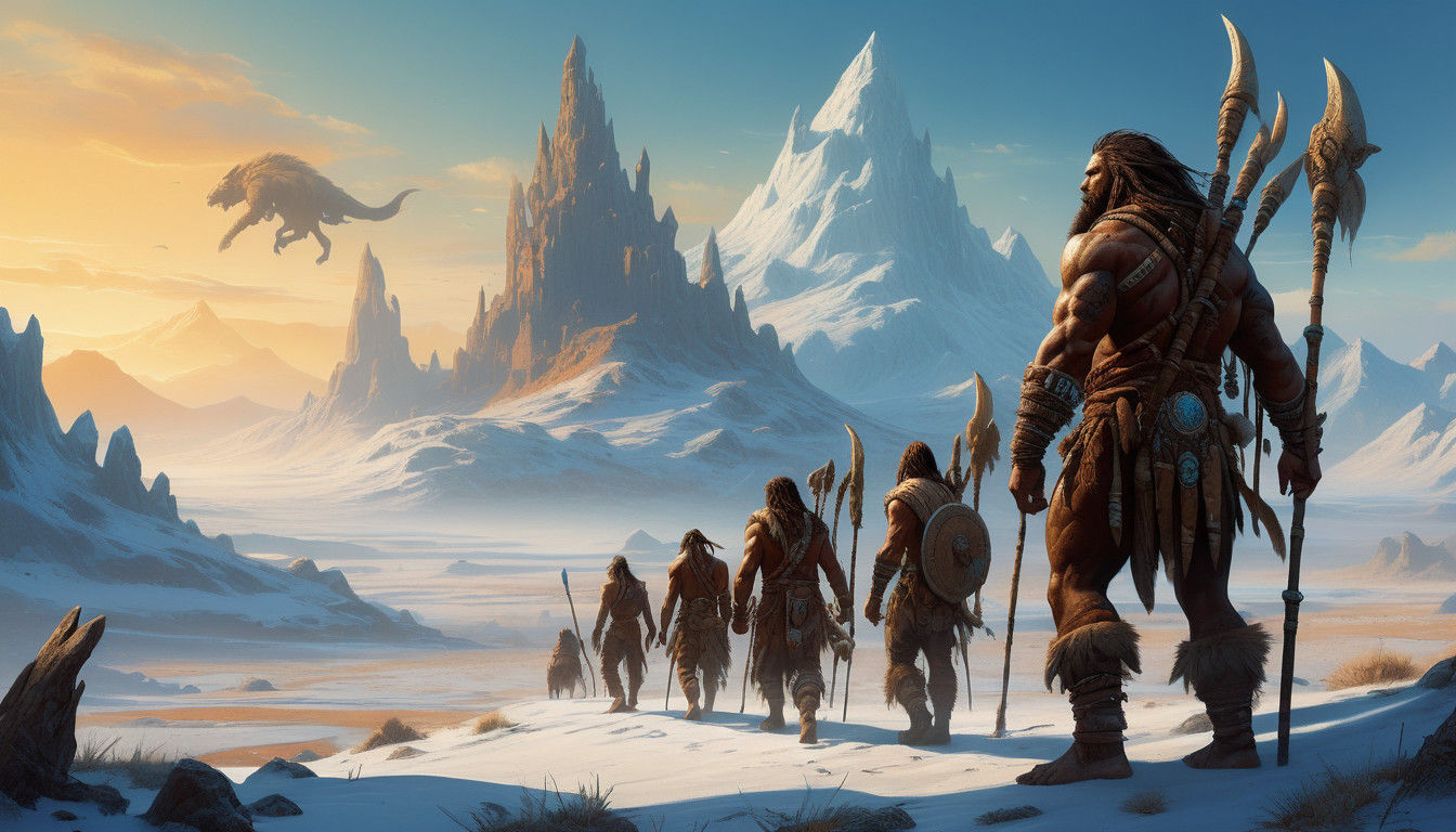 Barbarian Tribe on the Edge of a Mysterious Land