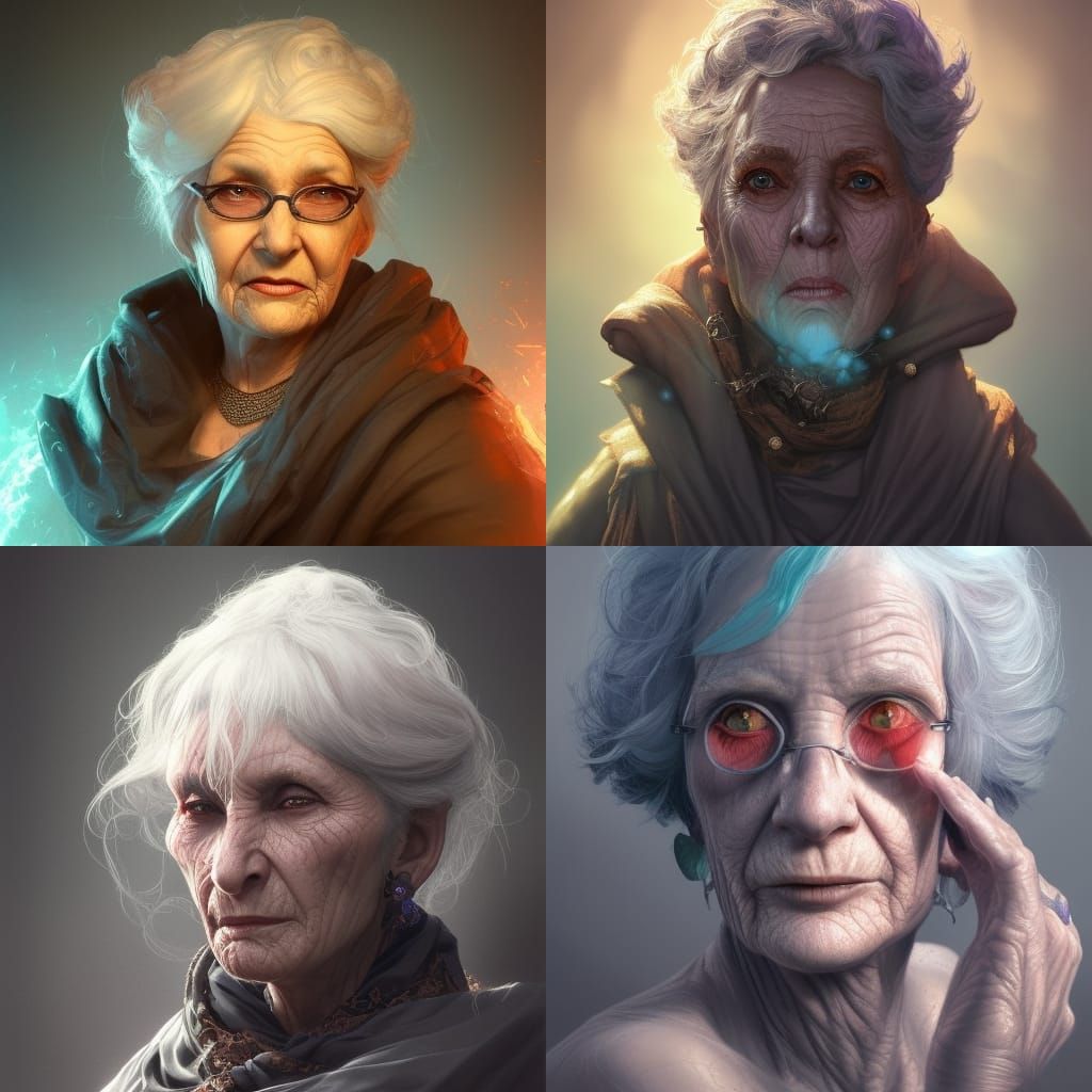 Granny Nightshade: Fantasy Hag Portrait in Digital Art Style