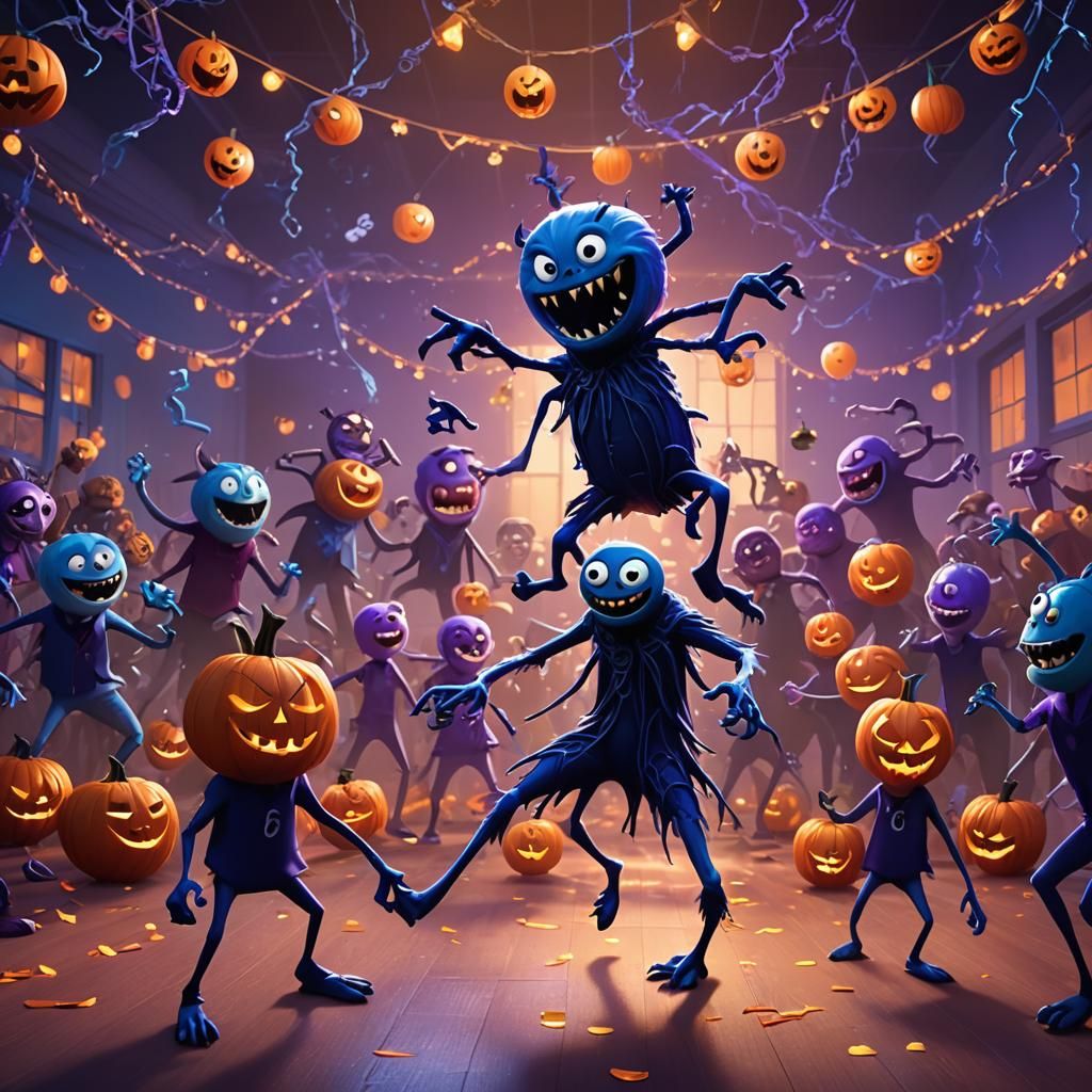 Monsters' High School Dance in Pixar Style