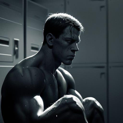 John Cena in a Somber Locker Room Moment