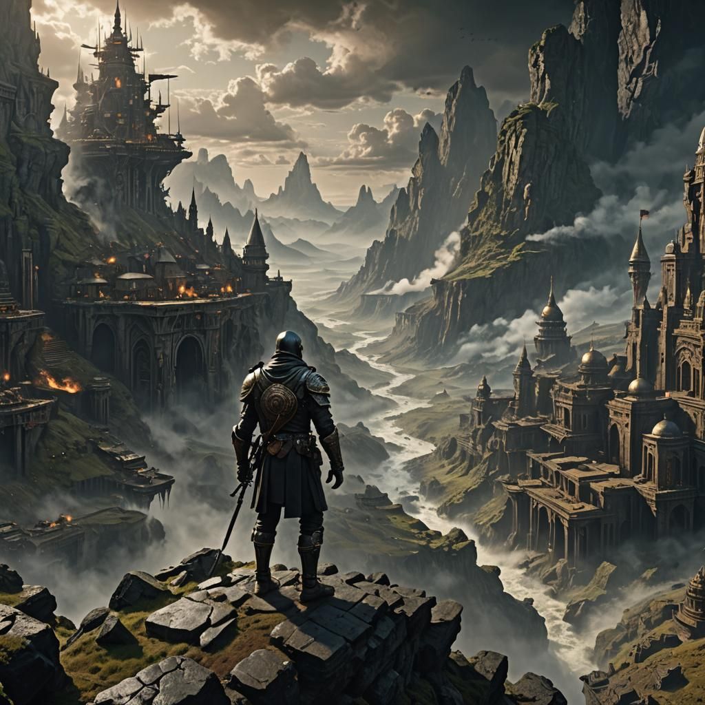 Epic Time Warrior in Digital Matte Painting