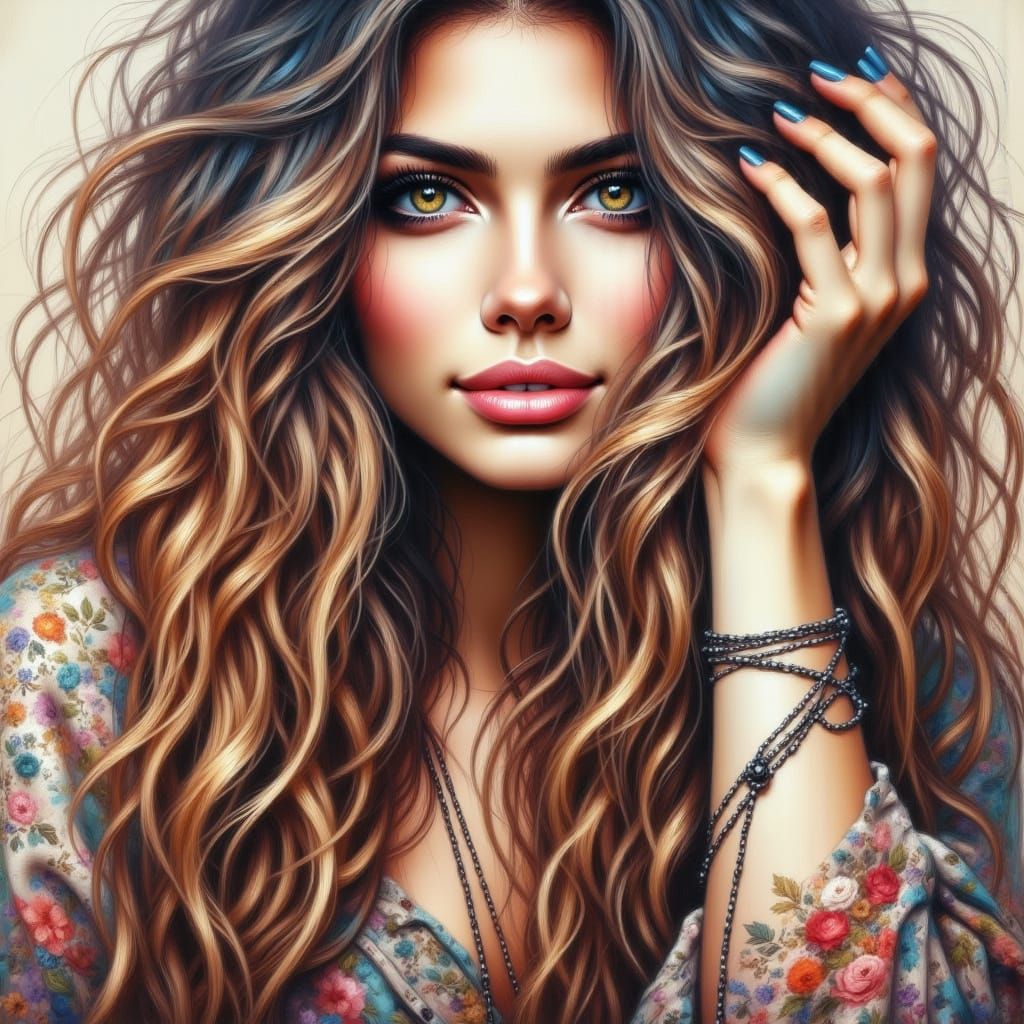 Man's Face Divided by Light and Shadow