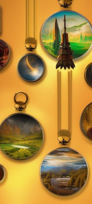 Steampunk Earth in Cyberpunk Neon Landscape