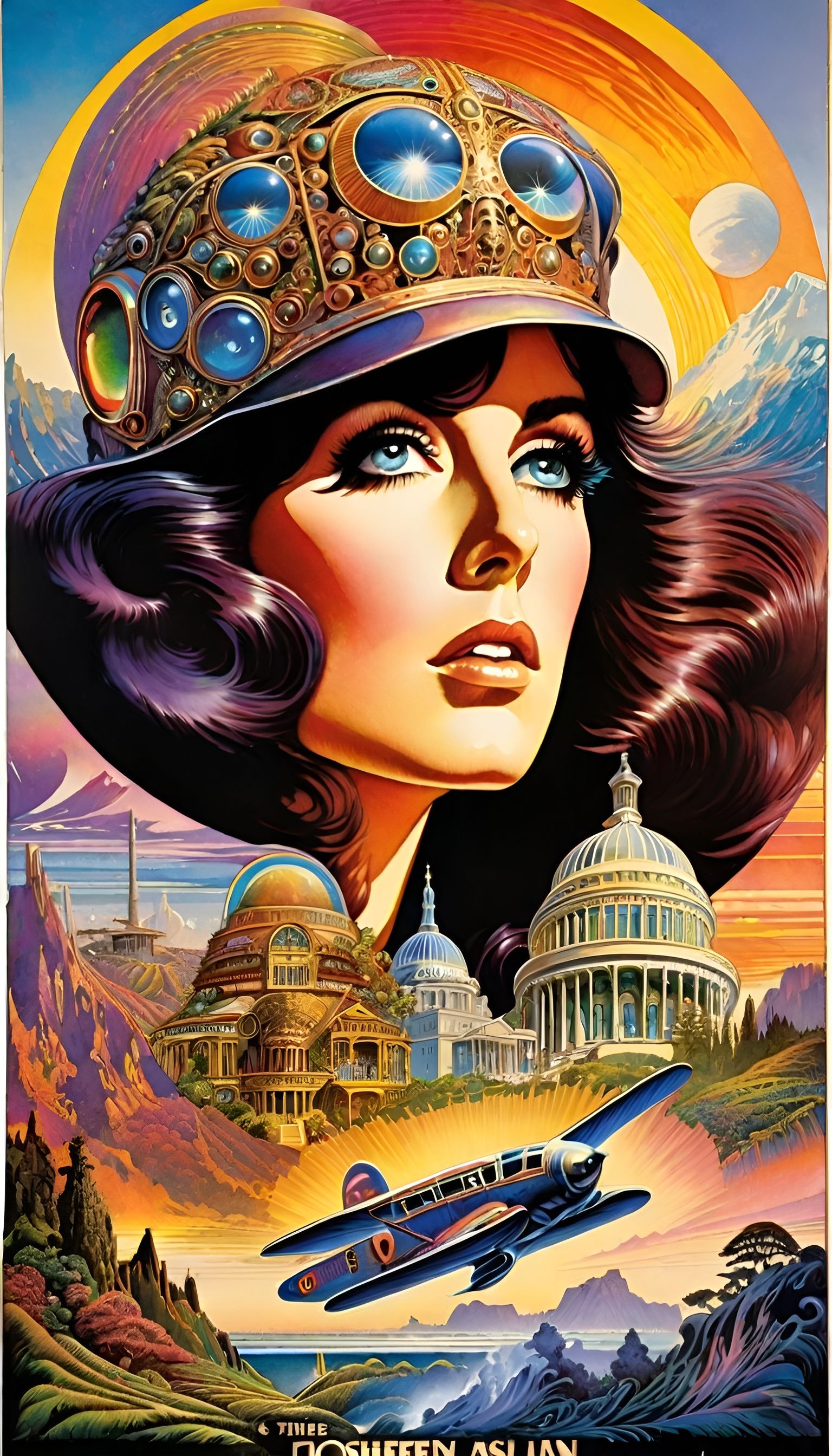 Grace Slick Jefferson Airplane Poster in Watercolor Style