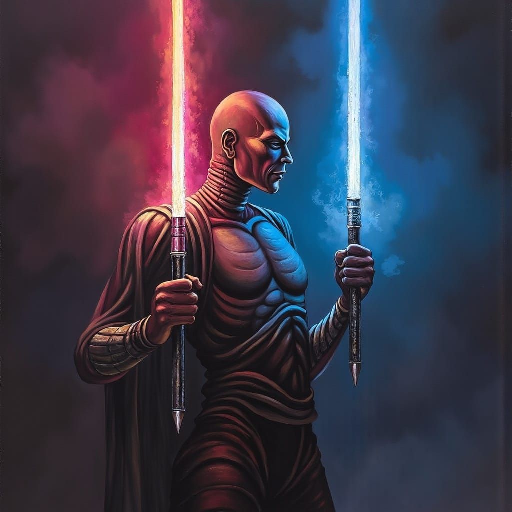 Crystal Lightsaber Hilts in Industrial Futurist Style