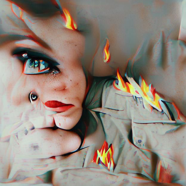 Inferno Landscape: A Fiery, AI-Generated Vision