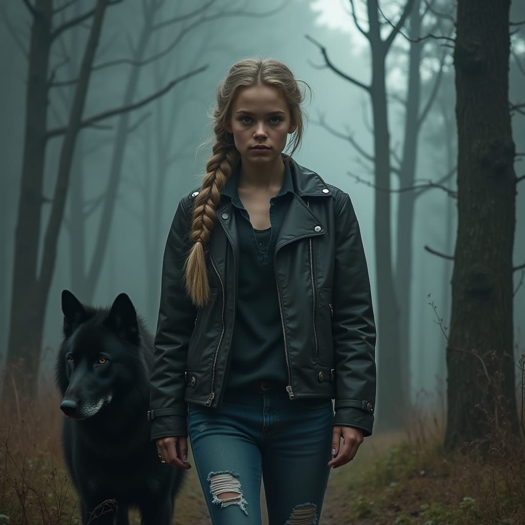 Gritty Dark Goddess in Mystic Forest