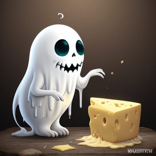 Cheese Ghost Digital Art