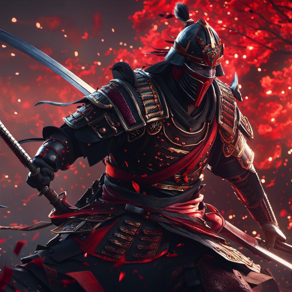 Samurai on Battlefield: Detailed Concept Art