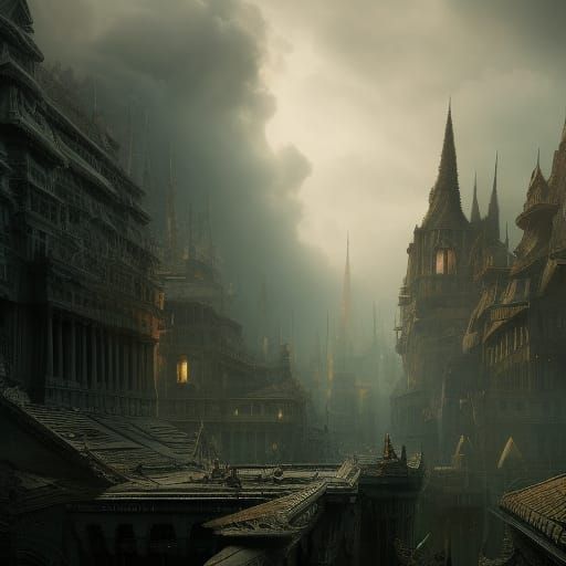 Epic Cursed Scene: Dramatic Digital Matte Painting