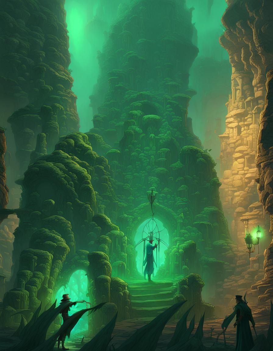 Explorer at the Paris Catacombs: Fantasy Concept Art