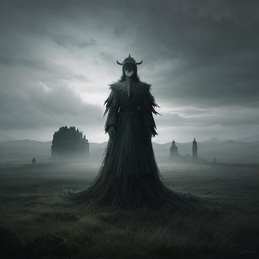 Disturbing Girl in Nightmarish Setting, Dark Hyperrealism