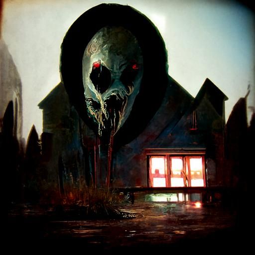 Creepy Motel in Sinister Dark Style
